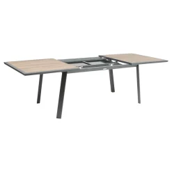 Table de jardin extensible rectangulaire PAVANE Truffe / Graphite