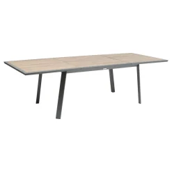Table de jardin extensible rectangulaire PAVANE Truffe / Graphite