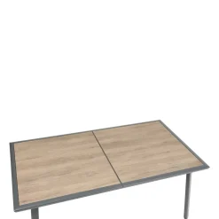 Table de jardin extensible rectangulaire PAVANE Truffe / Graphite