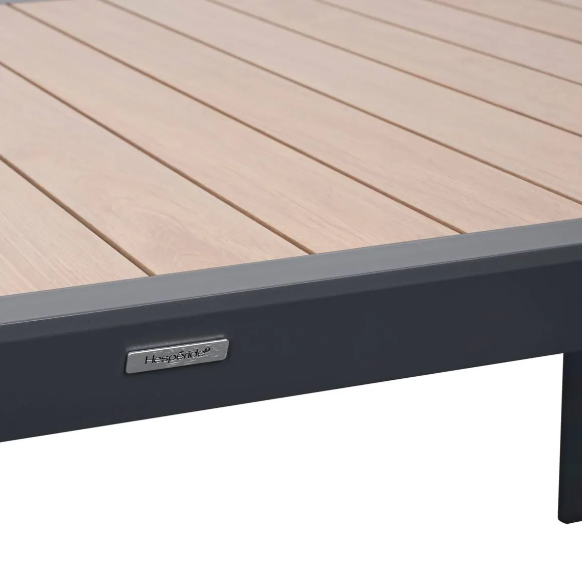 Table de jardin extensible rectangulaire EVASION Honey / Graphite