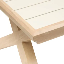Table de jardin extensible rectangulaire AXIOME Argile / Honey