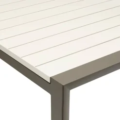 Table de jardin extensible rectangulaire LUZANE Argile / Café