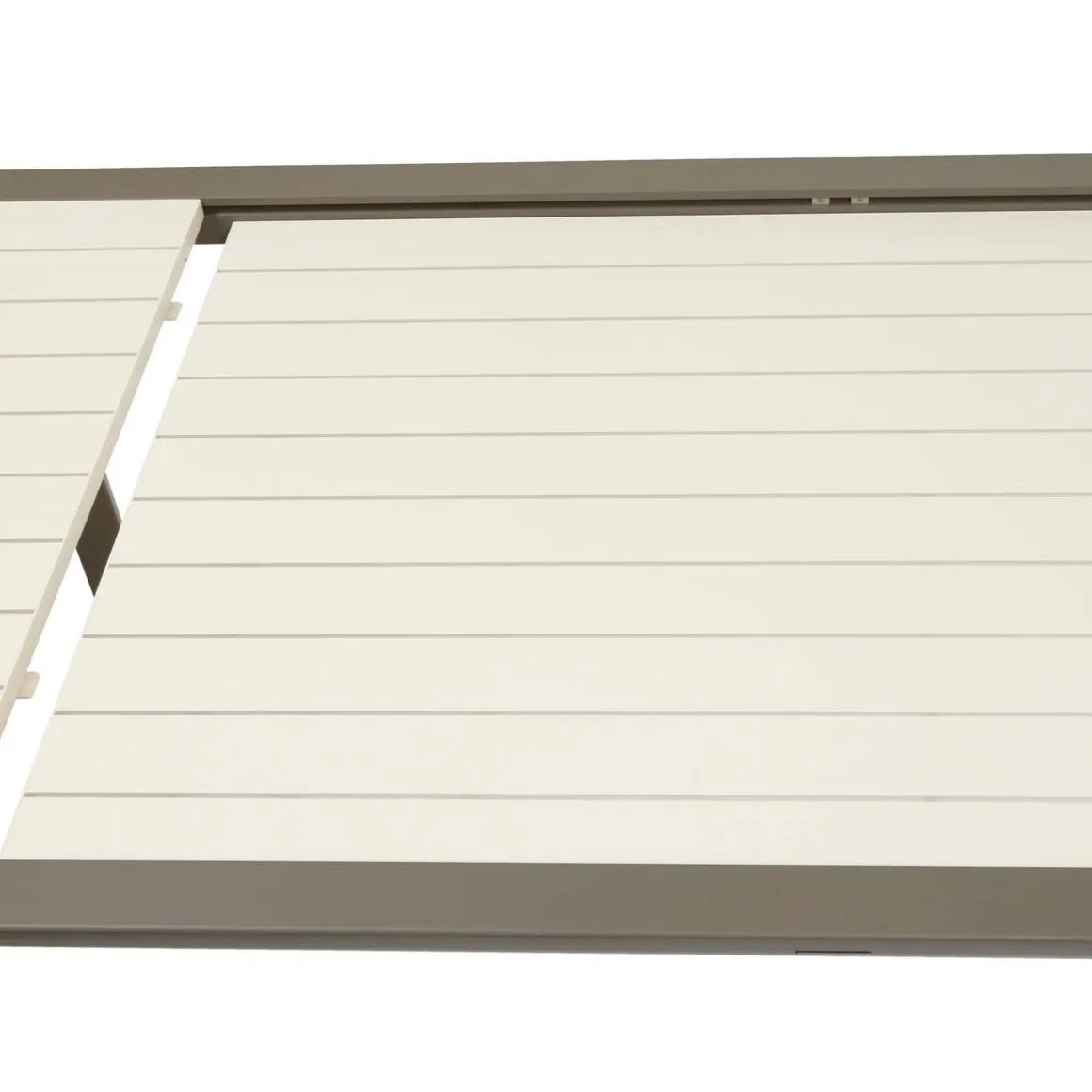 Table de jardin extensible rectangulaire LUZANE Argile / Café