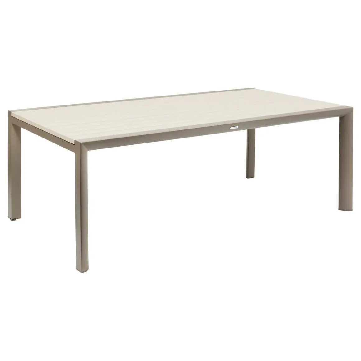 Table de jardin extensible rectangulaire LUZANE Argile / Café