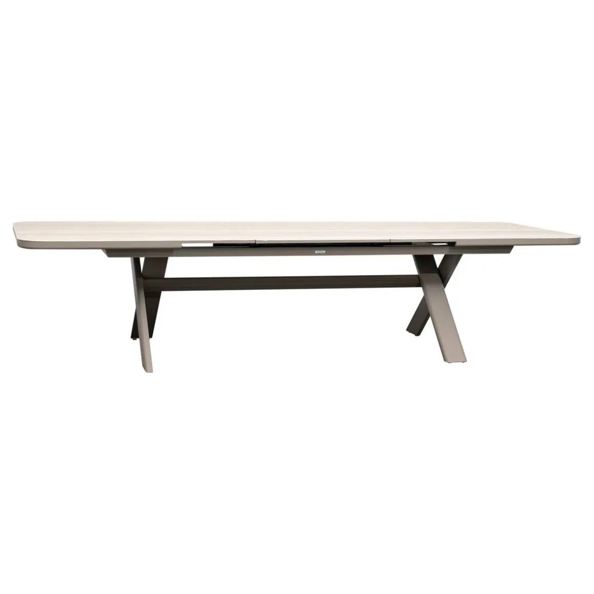 Table de jardin extensible rectangulaire VOLUPTY Beige ficelle / Argile
