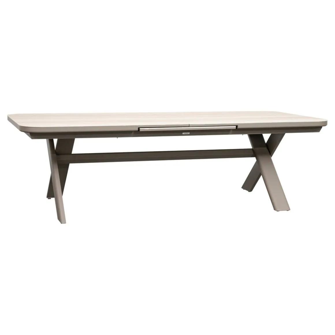 Table de jardin extensible rectangulaire VOLUPTY Beige ficelle / Argile