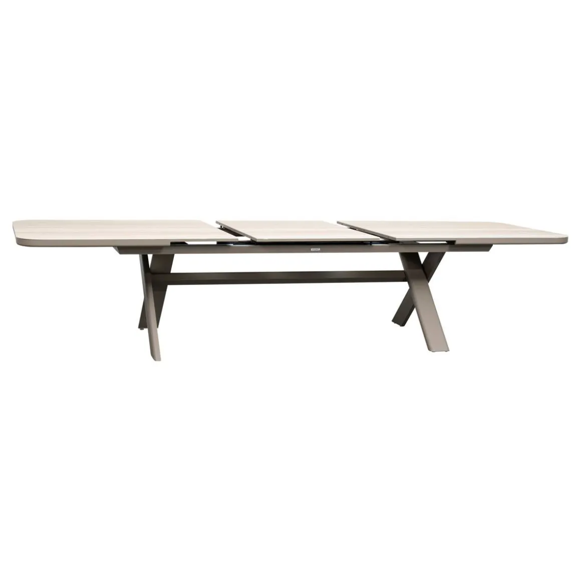 Table de jardin extensible rectangulaire VOLUPTY Beige ficelle / Argile