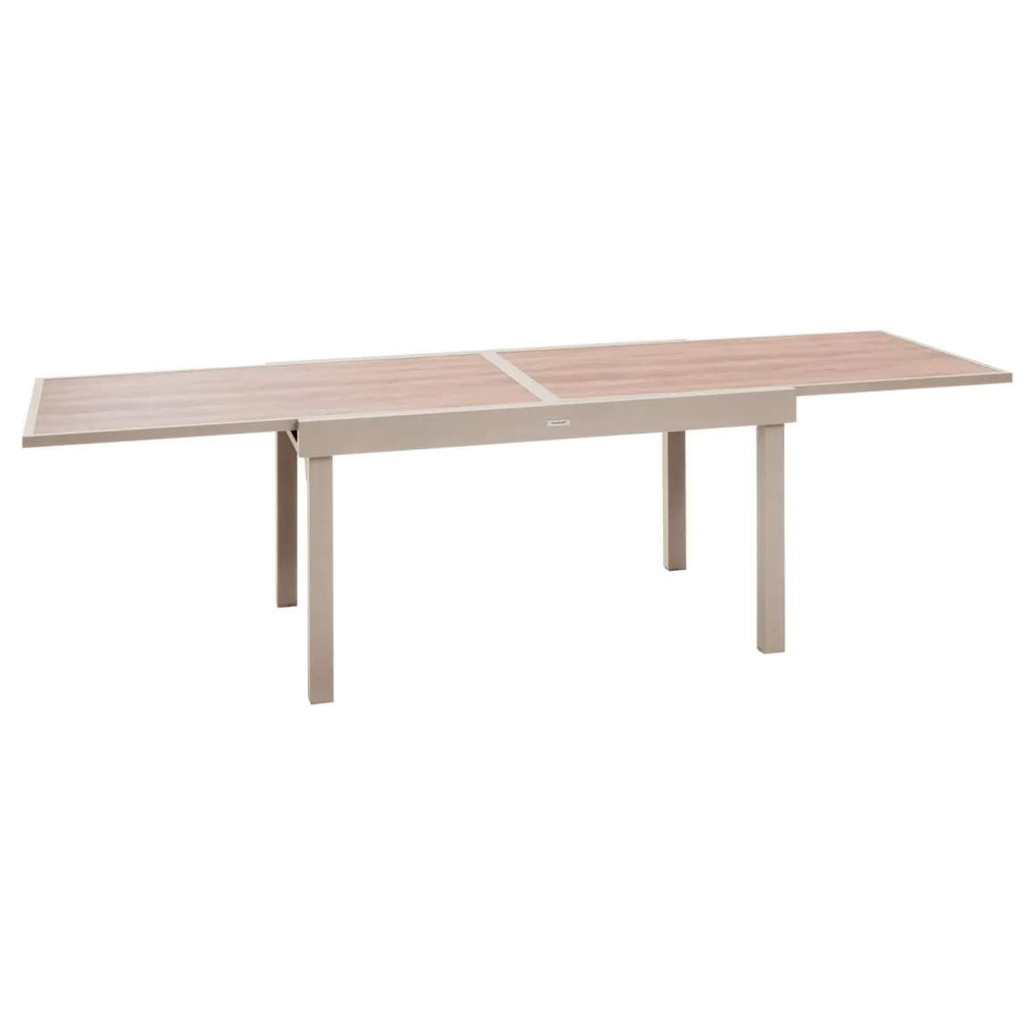 Table de jardin extensible rectangulaire PIAZZA Epeautre / Argile
