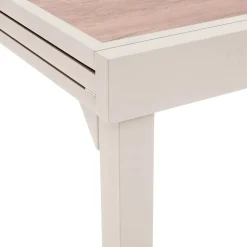 Table de jardin extensible rectangulaire PIAZZA Epeautre / Argile