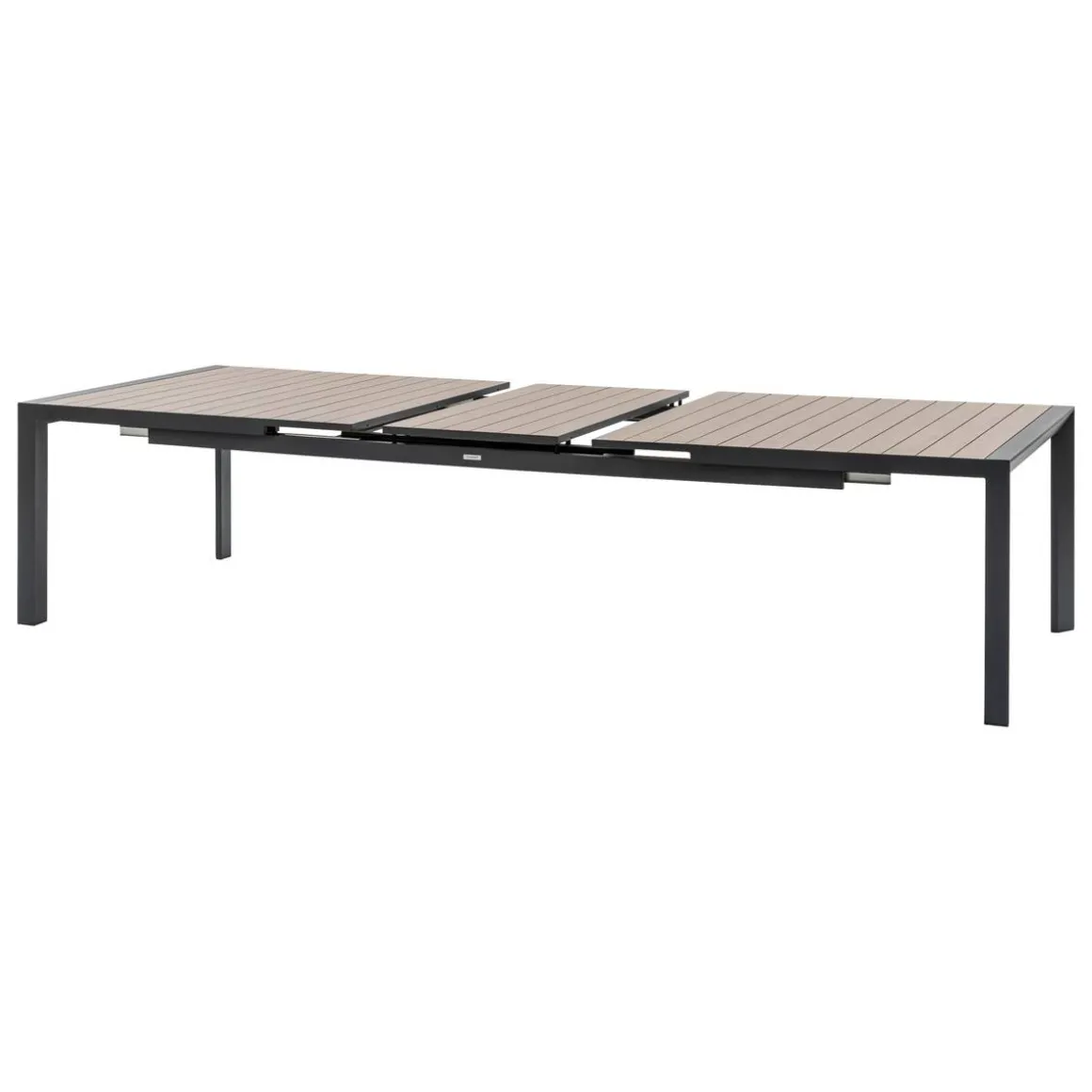 Table de jardin extensible ÉVASION Effet bois Honey & Graphite
