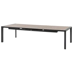 Table de jardin extensible ÉVASION Effet bois Honey & Graphite