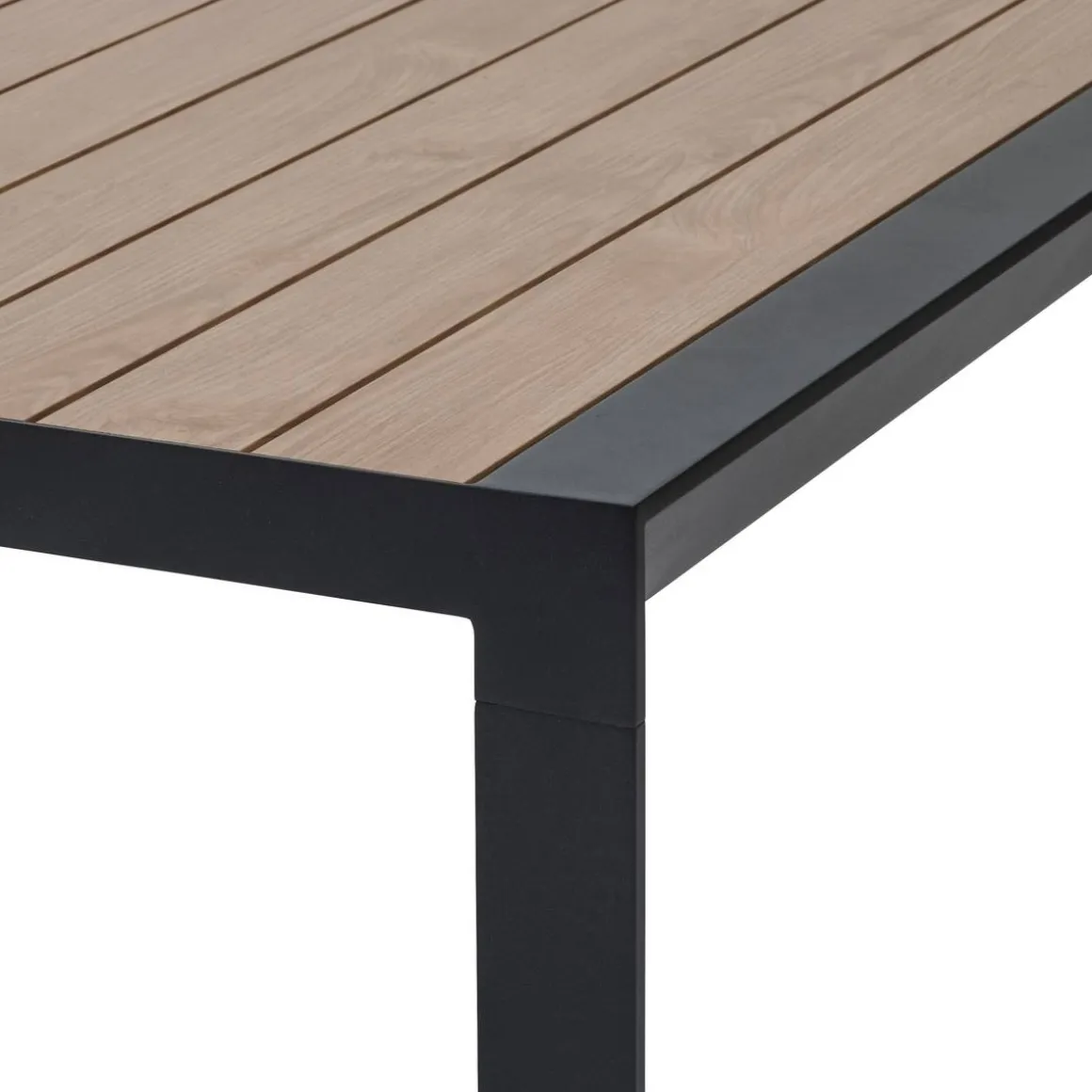 Table de jardin extensible ÉVASION Effet bois Honey & Graphite