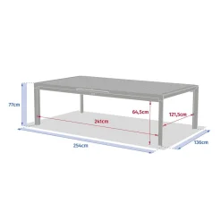Table de jardin extensible ÉVASION Effet bois Lin & Argile
