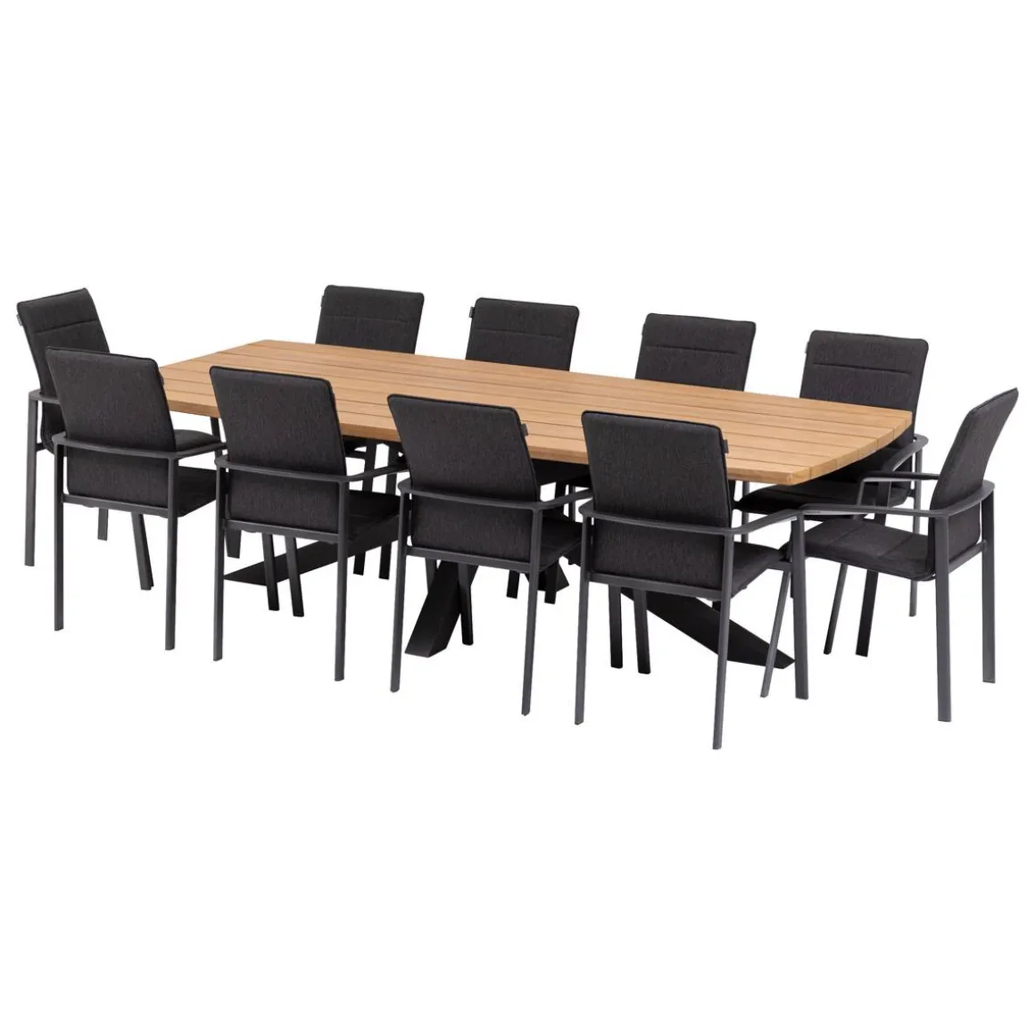 Table de jardin LIMAYA Acacia & Graphite