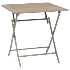 Table de jardin pliante carréee AZUA Truffe / Café