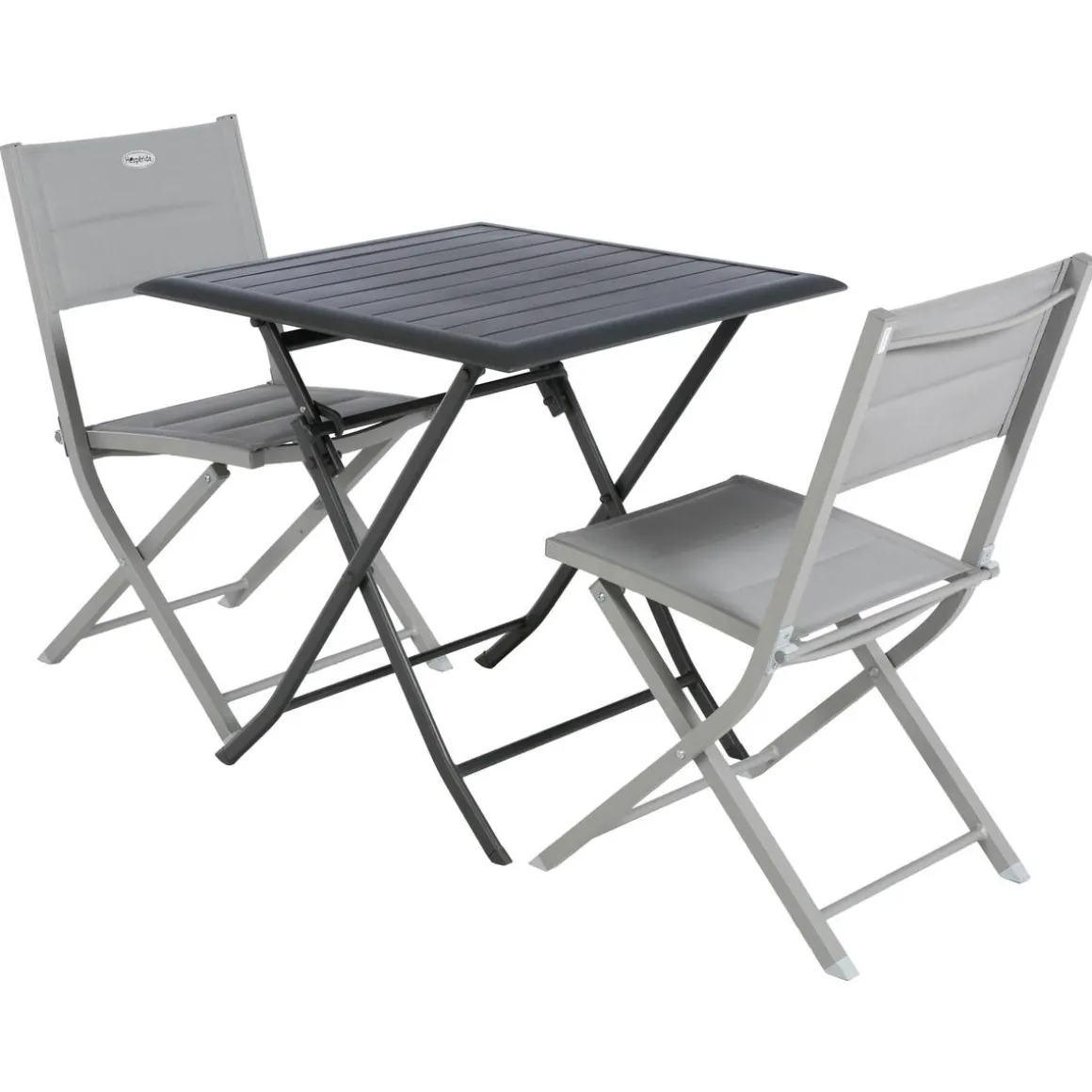 Table de jardin pliante carrée AZUA Graphite