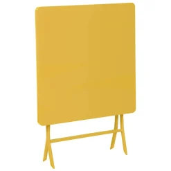 Table de jardin pliante carrée GREENSBORO Jaune moutarde