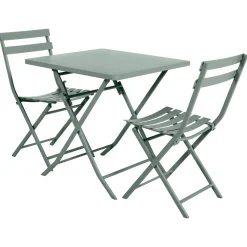 Table de jardin pliante carrée GREENSBORO Vert olive