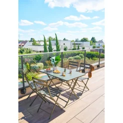 Table de jardin pliante rectangulaire GREENSBORO Vert laurier