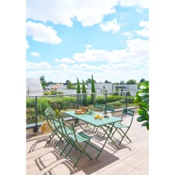 Table de jardin pliante rectangulaire GREENSBORO Vert olive