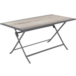 Table de jardin pliante rectangulaire AZUA Gris smoke