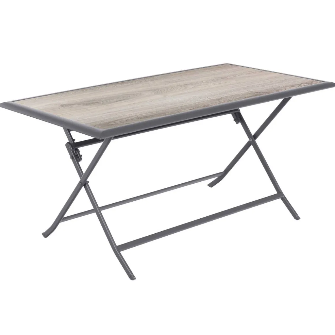 Table de jardin pliante rectangulaire AZUA Gris smoke