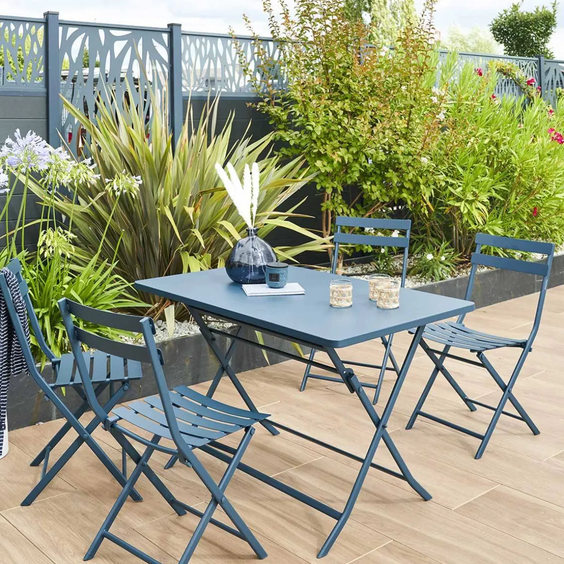 Table de jardin pliante rectangulaire GREENSBORO Pétrole