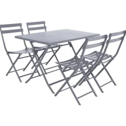 Table de jardin pliante rectangulaire GREENSBORO Gris quartz