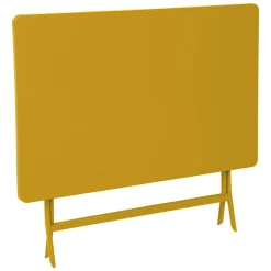 Table de jardin pliante rectangulaire GREENSBORO Jaune moutarde