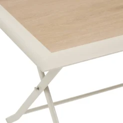 Table de jardin pliante rectangulaire AZUA Epeautre / Argile
