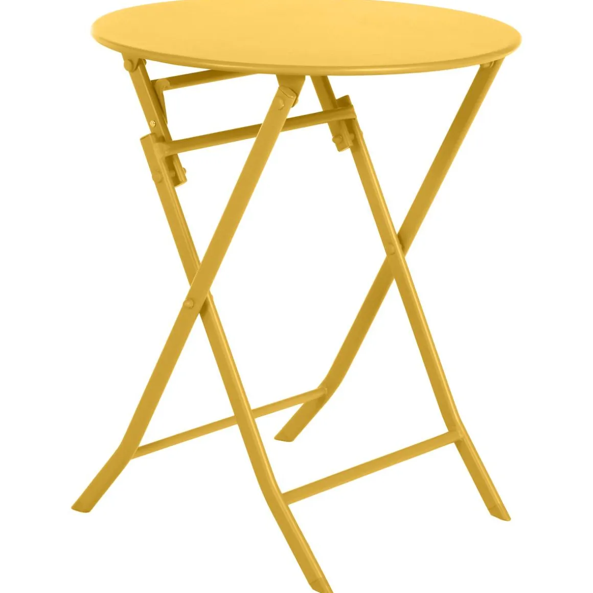 Table de jardin pliante ronde GREENSBORO Moutarde