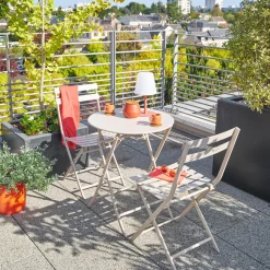 Table de jardin pliante ronde GREENSBORO Argile