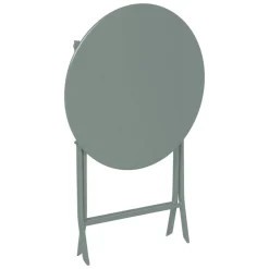 Table de jardin pliante ronde GREENSBORO Vert olive
