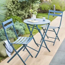 Table de jardin pliante ronde GREENSBORO Pétrole