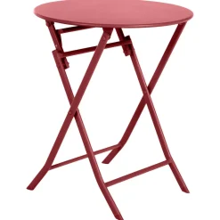 Table de jardin pliante ronde GREENSBORO Groseille