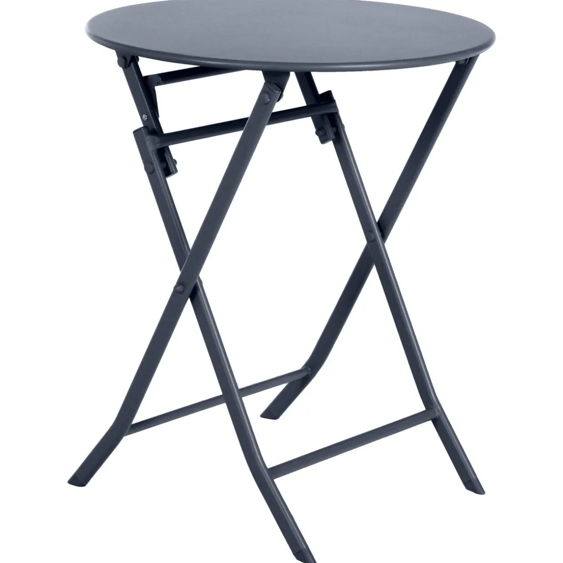Table de jardin pliante ronde GREENSBORO Graphite