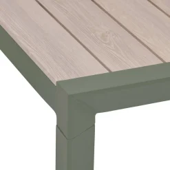 Table de jardin rectangulaire EVASION Lin / Vert laurier