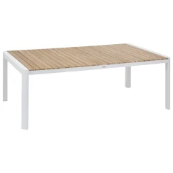Table de jardin rectangulaire PARADIZE Acacia & Blanc
