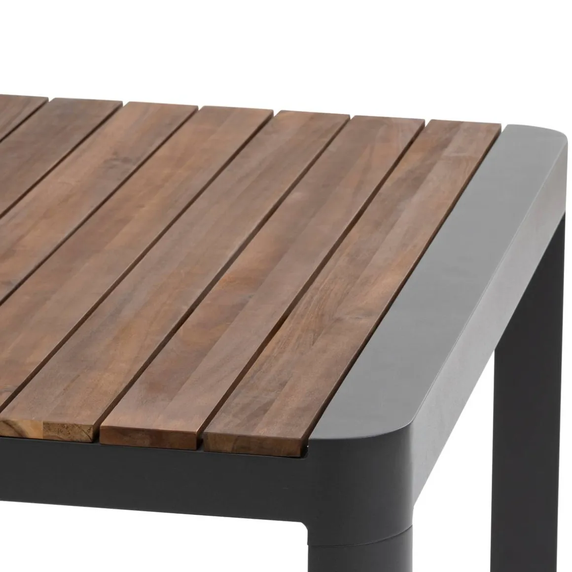 Table de jardin rectangulaire PARADIZE Effet Noyer & Graphite