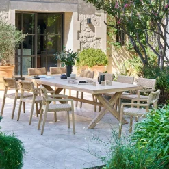 Table de jardin rectangulaire XENIA Eucalyptus