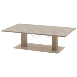Table de jardin relevable rectangulaire SALIMIA Argile & Lin