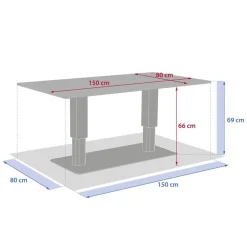 Table de jardin relevable rectangulaire SALIMIA Avoine