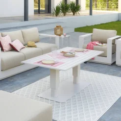 Table de jardin relevable rectangulaire SALIMIA Avoine