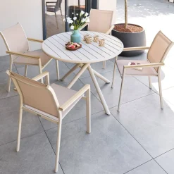 Table de jardin ronde NEBULLIA Argile