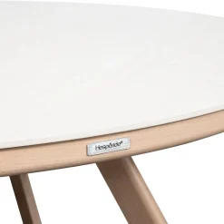 Table de jardin ronde NELORA Beige ficelle / Honey