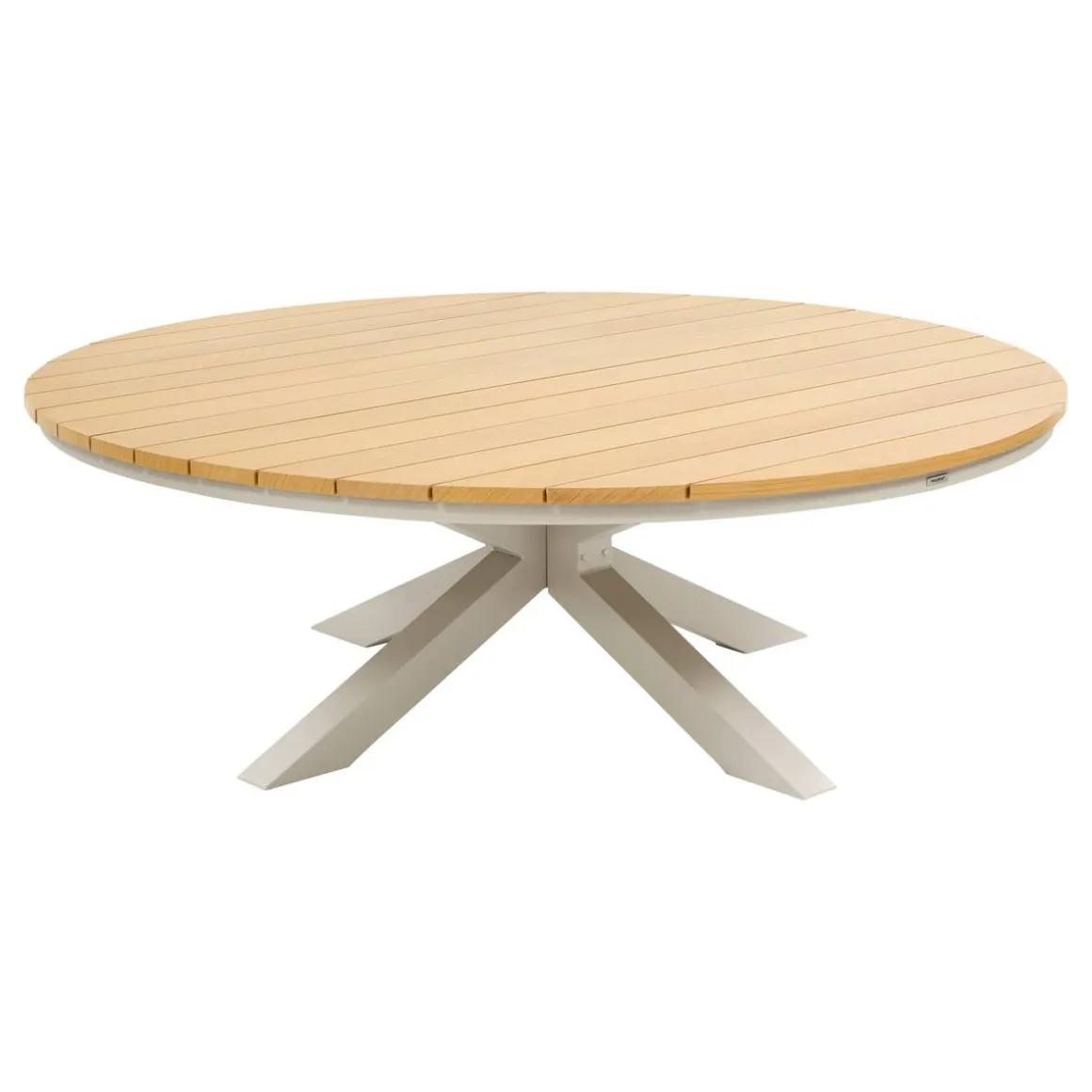 Table de jardin ronde ORACLION Effet bois noix / Argile