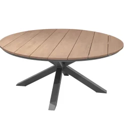 Table de jardin ronde ORIENGO Acacia & Graphite