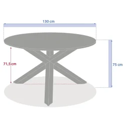 Table de jardin ronde ORYON Argile