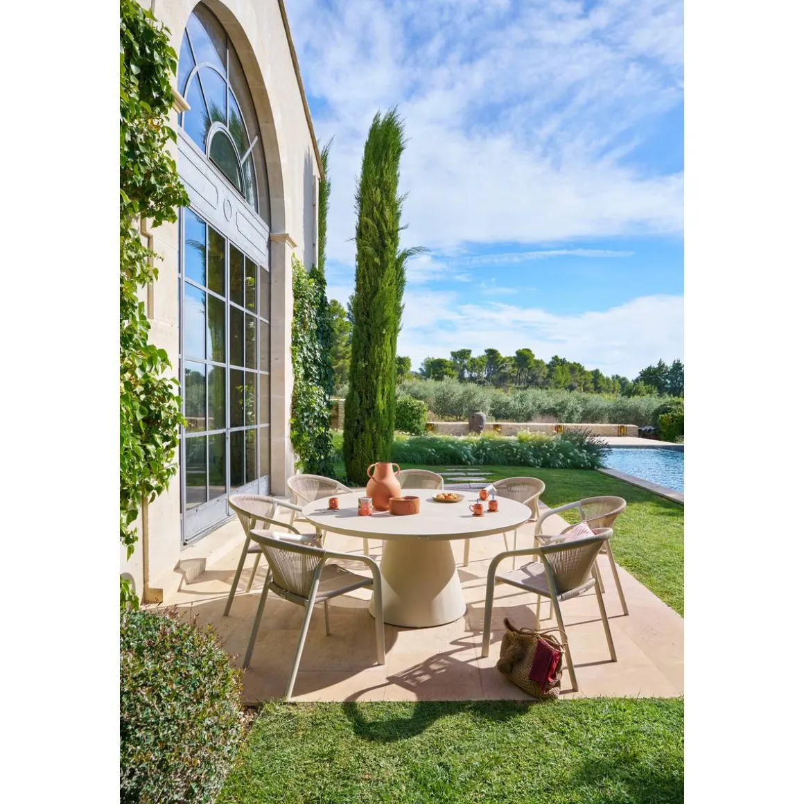 Table de jardin ronde YCONIA Argile