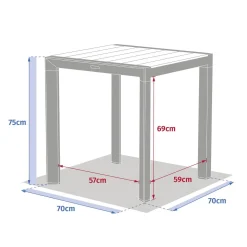 Table de jardin ÉVASION Effet bois Honey & Graphite